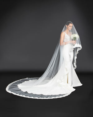 Broad Lace Edging Veil